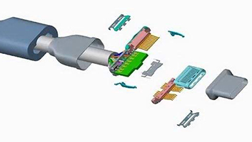 USB Type-c接口結(jié)構(gòu)解剖圖片