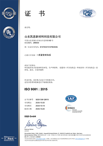 凱恩新材料質量管理體系認證-CH